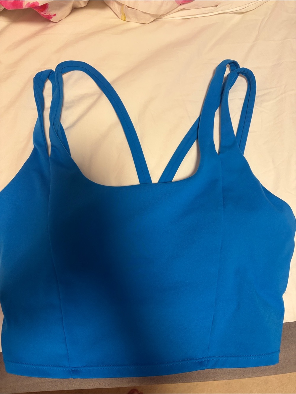 New w/o Tags Exclusive Carbon 38 x Eleven Venus Williams Blue Strappy Bra Top L